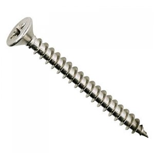 Express 1" x 10 BZP Recessed Woodscrew - Pack Of 200