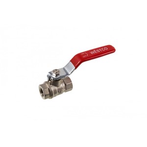 Westco 1/4" Lever Ball Valve Red Handle