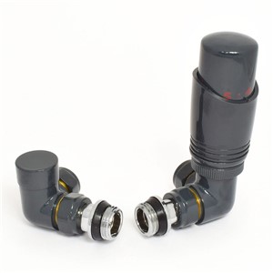 West Delta Corner Thermostatic Radiator Valve - Anthracite