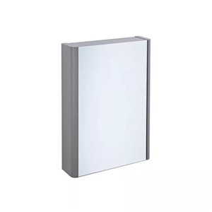 Sensations Corfe Single Door Mirrored Cabinet - Stone Grey