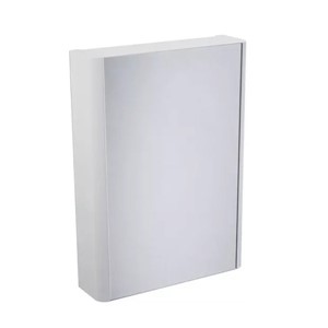 Sensations Corfe Single Door Mirrored Cabinet - Gloss White