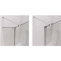 Sensations Zen 300mm Fold Away 8mm Deflector Panel - Left Hand Silver